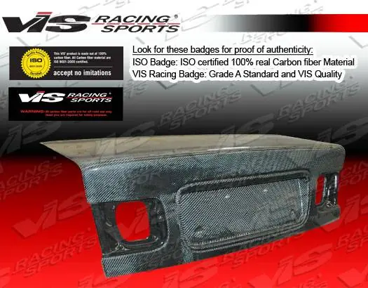 Budget Honda Civic 2DR VIS Racing OEM Carbon Fiber Trunk - 96HDCVC2DOE-020C
