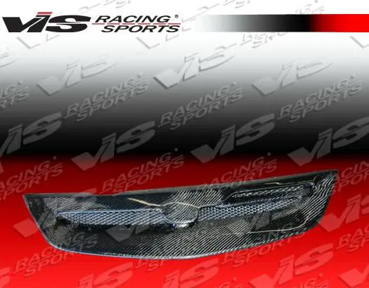 Honda Civic HB VIS Racing Techno R Front Grille - Carbon Fiber - 02HDCVCHBTNR-015C Fresh Stock