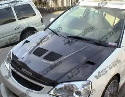 Honda Civic HB VIS Racing EVO Black Carbon Fiber Hood - 88HDCRXHBEV-010C Hot Deal