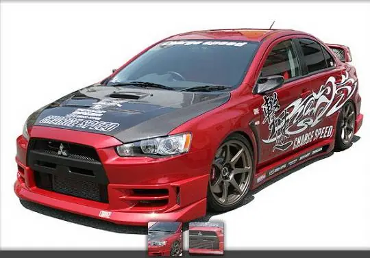 Super Sale Mitsubishi Lancer Chargespeed Half Type-1 Front Lip - CS427FL1