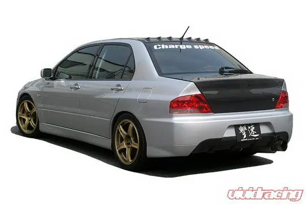 Mitsubishi Lancer Chargespeed Rear Bumper with OEM JDM Evo IX Rear Bumper Style with Center Diffuser Markdown