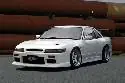 New Release Nissan 240SX Chargespeed Front End-Non Flip Light Coupe Wide Body Full Body Kit - CS703FKCW