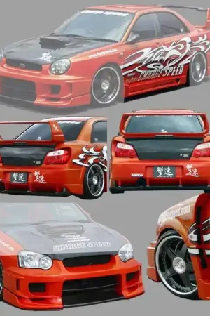 Subaru Impreza Chargespeed Peanut Eye Wide Body Super GT Full Body Kit with Straight Center - CS977FKSW Cheap