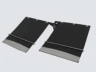 Grab Now Dodge Ram Street Scene Mud Flap Kit Dual Rear Wheel - 18 Inch Wide - 950-09760