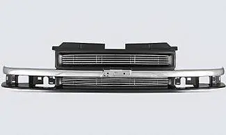 Save Now Chevrolet S10 Street Scene Chrome & Black Shell with 4mm Polished Billet Grille - 950-75541