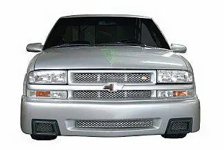 Chevrolet S10 Street Scene Satin Aluminum Grille for Generation 4 Bumper Cover - 950-77149 Same Day Shipping