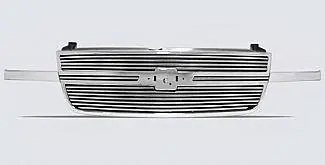 Chevrolet Silverado Street Scene Chrome Grille Shell with 8mm Polished Billet Grille - 950-75555 Must Have