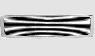 Modern Chevrolet Silverado Street Scene Custom Chrome Grille Shell with 8mm Billet Insert - 950-75558