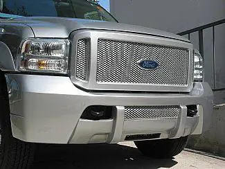 Fast Shipping Ford Superduty Street Scene Satin Aluminum Grille for 950-70829 Bumper Cover - 950-77826