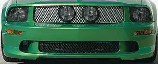 Best Choice Ford Mustang Street Scene Center Mount light Shell Satin Aluminum Grille - 950-77592