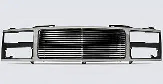 GMC CK Truck Street Scene Chrome Grille Shell with 4mm Polished Billet Grille - 950-75543 High Quality
