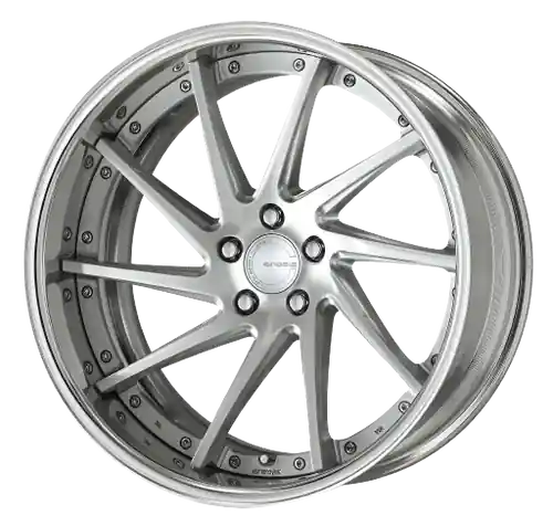 Clearance Work Gnosis Cvs 5x120.65 22x10+30 H Disk Brush Silver Clear