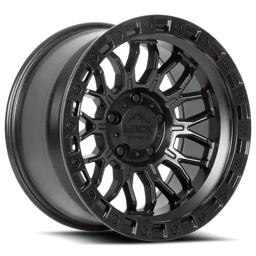 LOCK OFFROAD COMBAT 5x127 17x9-12 Matte Black W Matte Black Ring Buy Direct