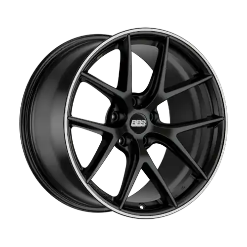 BBS CI-R 5x114.3 19x8.5 +43 Satin Black Polished Rim Protector Fan Favorite