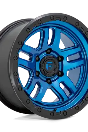Fuel 1PC D790 AMMO 6X139.7 17X9 -12 BLUE WITH BLACK LIP Bulk Order