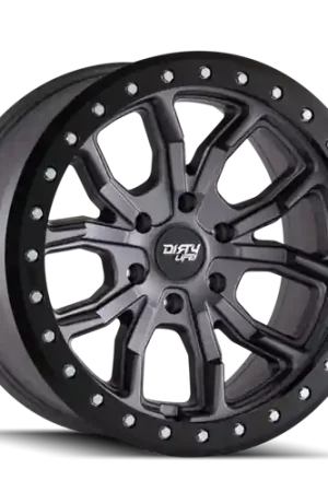 Free Delivery Dirty Life Dt-1 9303 5x114.3 17x9-12 Matte Gunmetal/Black Simulated Ring