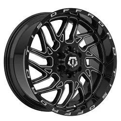 TIS 544BM 8x165.1 22x10 -19 Black & Milled Modern