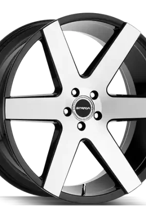 Fresh Stock Strada Coda 5x139.7 22x9.5 +18 Gloss Black Machined