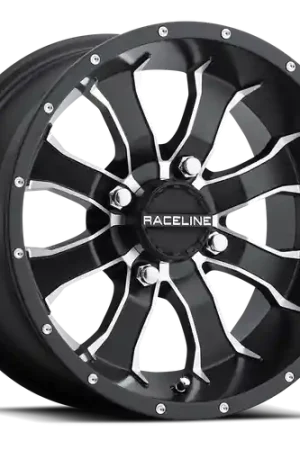 Cheap Raceline A77 Mamba ATV/UTV 4X110 14x7 +25 Black with Machined Accents