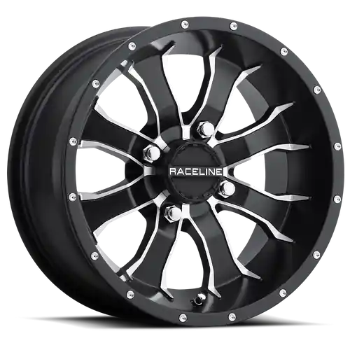 Cheap Raceline A77 Mamba ATV/UTV 4X110 14x7 +25 Black with Machined Accents