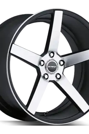 Strada Perfetto 5x100/5x114.3 17x7.5 +35 Gloss Black Machined Best Price
