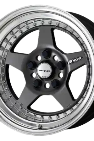 Professional Grade Work Meister Cr01 4x100 15x6.5+-9 T Disk Matte Gunmetal