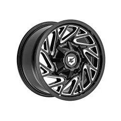 Worldwide Shipping Gear Off Road 769BM 8x165.1/8X170 22x10 -19 Gloss Black Milled