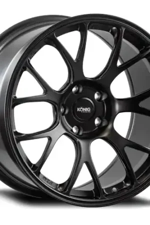Konig Forged F1M 5X114.3 18x10.5+25 Satin Black Knurled Bead Authentic
