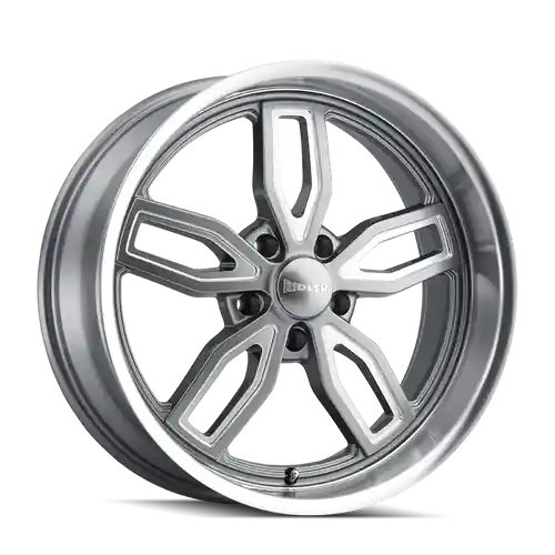 Ridler 608 5x120.65 20x10+0 Grey W/Milled Spokes & Diamond Lip Certified