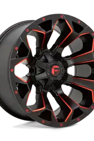 Fuel 1PC D787 ASSAULT 5X114.3/5X127 20X10 -18 MATTE BLACK RED MILLED Top Pick