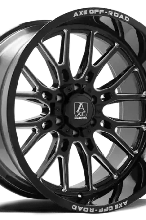 Axe ATLAS 8x170 22X10 -19 GLOSS BLACK MILLED Express Delivery