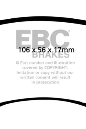 EBC 06-13 Audi A3 2.0 Turbo (Girling rear caliper) Redstuff Rear Brake — PMD Premier Motoring Development Buy Online
