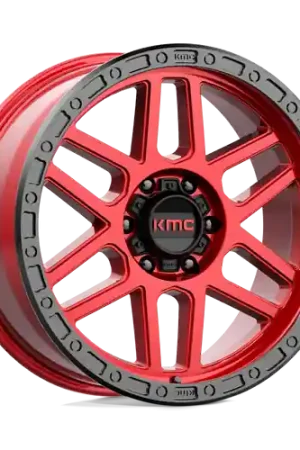 KMC KM544 MESA 6X135 20X9 +0 CANDY RED WITH BLACK LIP Fan Favorite
