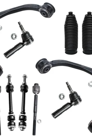 10pc Front Upper Control Arms Tie Rods Sway Bar Links Suspension Kit Special Offer