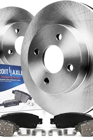 Hot Picks 4pc Front Disc Rotors and Ceramic Brake Pads Kit