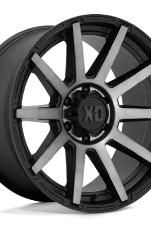 In Demand XD XD847 OUTBREAK 5X120 17X8 +35 SATIN BLACK WITH GRAY TINT