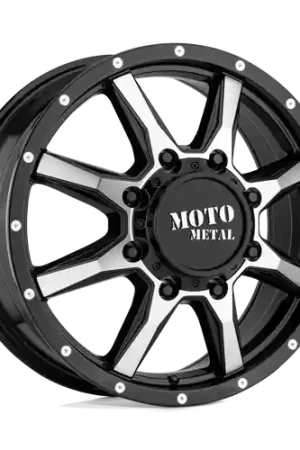 Moto Metal MO995 8X165.1 17X6.5 +111 GLOSS BLACK MACHINED - FRONT Best Seller