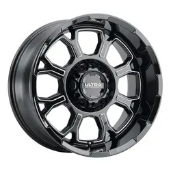 Exclusive Ultra 124BM Commander 6X135/6x139.7 18x9 +18 Gloss Black w/Milled Accents