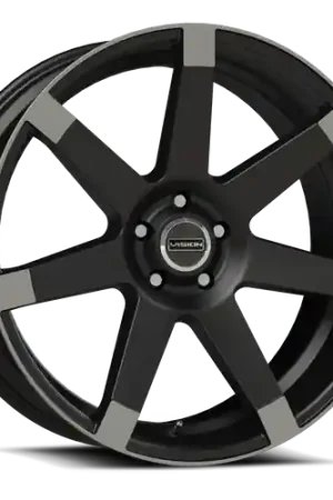 Bargain Vision Street-Designs 9042 Sultan 5x127 17x8+30 Matte Black w\\Anthracite Spoke Ends