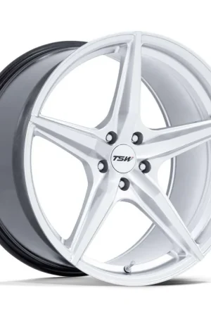 Best Seller Tsw Tw007 Esprit Wheel 18x10.5 5x112 Hyper Silver w/ Machined Face 35mm TW007SD18055735 - FREE T-SHIRT INCLUDED!