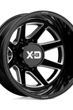 Cheap XD XD845 PIKE DUALLY 8X210 22X8.25 -195 GLOSS BLACK MILLED - REAR