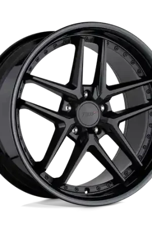 TSW PREMIO 5X114.3 19X8.5 +20 MATTE BLACK W/ GLOSS BLACK LIP Get Yours