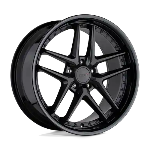 TSW PREMIO 5X114.3 19X8.5 +20 MATTE BLACK W/ GLOSS BLACK LIP Get Yours