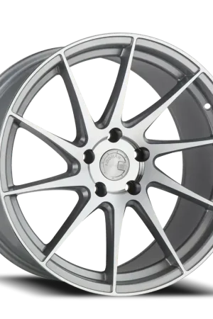Aodhan Ah09 Wheel 18x8.5 5x114.3 Gloss Silver Machined Face 35mm - FREE T-SHIRT INCLUDED! Special Offer