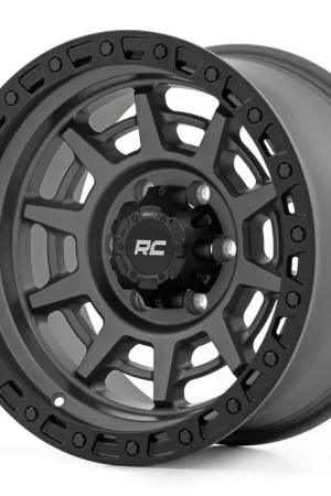 Genuine Rough Country 85 Series Wheel 17x9 5x114.3 Gunmetal Gray -12mm 85170913A - FREE T-SHIRT INCLUDED!