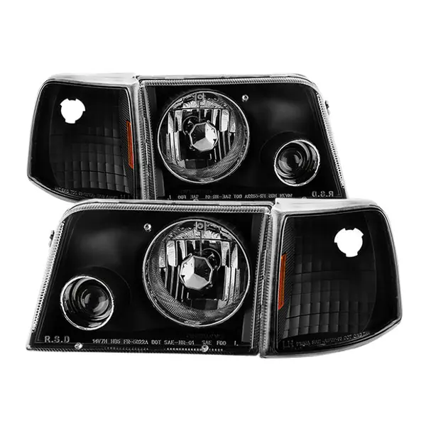 xTune Ford Ranger 93-97 Projector Headlights w/ Corner Lights Black PRO-JH-FR93-SET-BK Deal