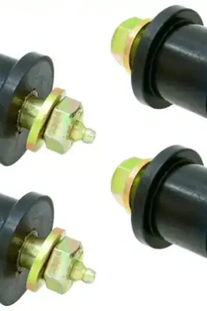 RockJock YJ Leaf Spring Main Eye Bushing Kit w/ Urethane Bushings Greasable Hardware Set of 4 Super Sale