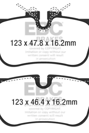 EBC 16-18 BMW X1 Yellowstuff Rear Brake Pads Reduced Price