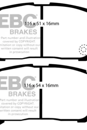 Hassle-Free Returns EBC 03-07 Scion XA 1.5 Yellowstuff Front Brake Pads