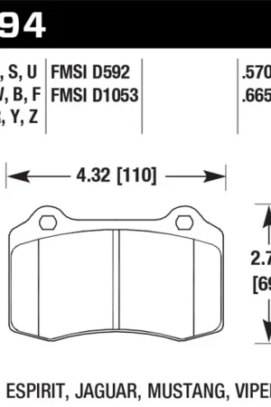Hawk 10-11 Chevy Camaro SS DTC-60 Race Rear Brake Pads Direct From Manufacturer